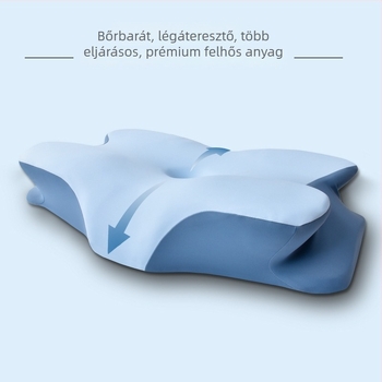 Memóriahabos nyakpárna, pillangó alakú, nyaki támasz párna, magasság 10–15 cm, súly 0,5–1,0 kg