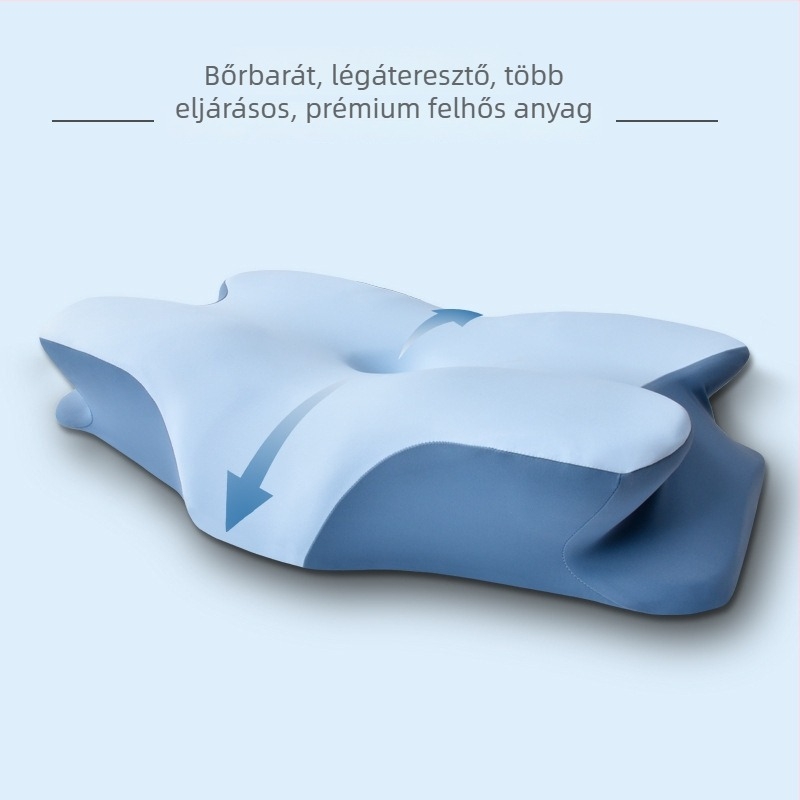 Memóriahabos nyakpárna, pillangó alakú, nyaki támasz párna, magasság 10–15 cm, súly 0,5–1,0 kg