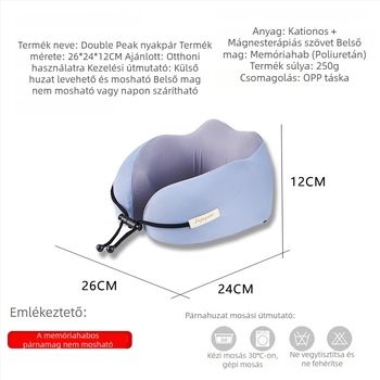 U alakú memóriahab nyakpárna 360° támogatással és kényelmes körbefogással