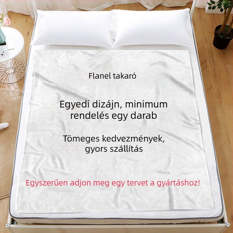 Egyedi digitális nyomtatású flanel takaró – egész éves mikroszálas pléd