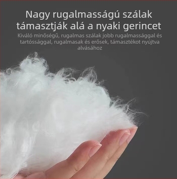 Szállodai használatra szánt nyakpárna belső magja 100% pamutból, poliészter rost töltettel, fehér téglalap alakú párna