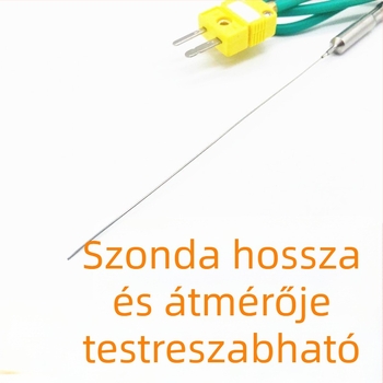 K-típusú páncélozott hőelem zöld szilikon szigeteléssel, hőmérséklet-szenzor és mérőzónás, pontos hőmérséklet-mérés