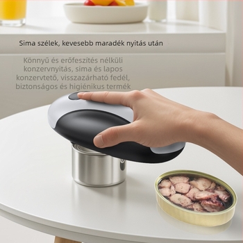 Automata konyhai konzervnyitó fedélemelővel – multifunkcionális, intelligens elektromos nyitó, hordozható, összecsukható, mágneses rögzítés