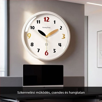 Kiemelkedően magas minőségű falióra modern minimalistikus dizájnnal, otthoni használatra, kreatív, csendes, fali szerelés fúrás nélkül