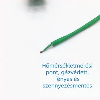 K-típusú termopár-kompenzációs vezeték, zöld árnyékolt többszálú sodrott pár, hőmérsékletmérő kábel dugóval és aljzattal