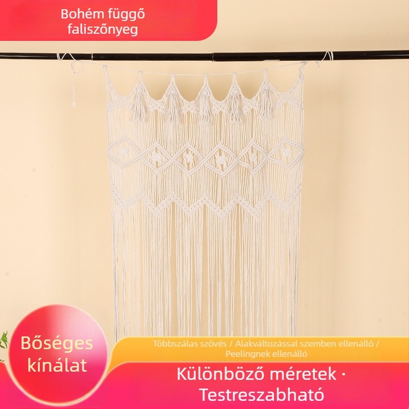 Bohemiai falikárpit, egyszerű falikép, modern stílus, skandináv dekoráció, kézzel szőtt