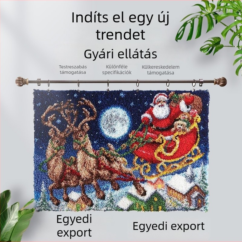 DIY gyapjú fonalból hímzett gobelin — kézzel készített falidísz, magas minőségű, modern minimalist dizájn
