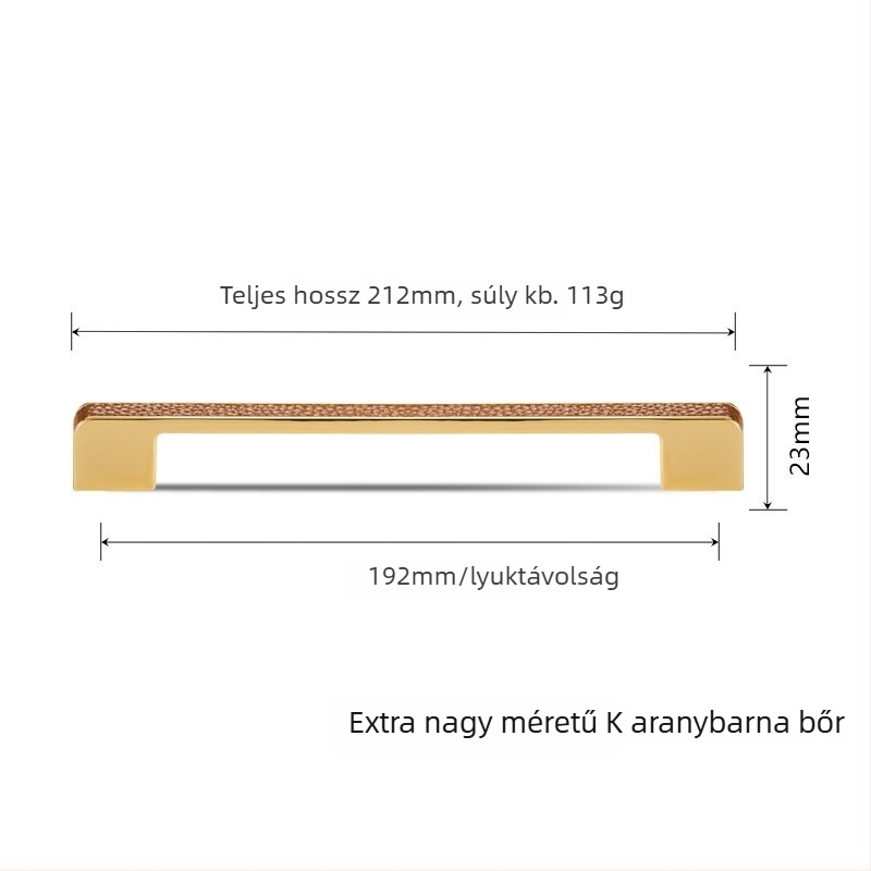 Hosszú szekrényfogantyú, fekete, cinkötvözet, elektropolírozott felülettel, európai stílus, modern minimalist