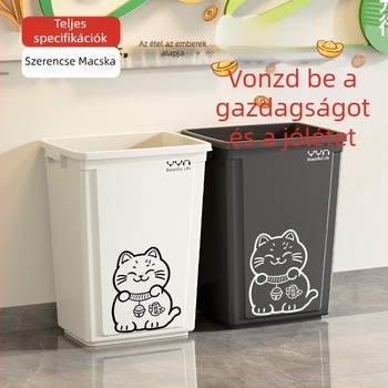 Háztartási szemetes, négyszögletes, fedél nélküli, prémium műanyag, nagy kapacitású, 12 L vagy több, ergonómikus kialakítás, hajlás nélkül