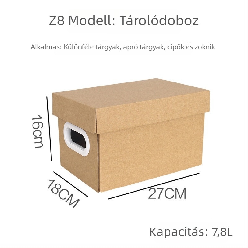 Kraft papír költöztető doboz fedéllel ruháknak, könyveknek és fájloknak