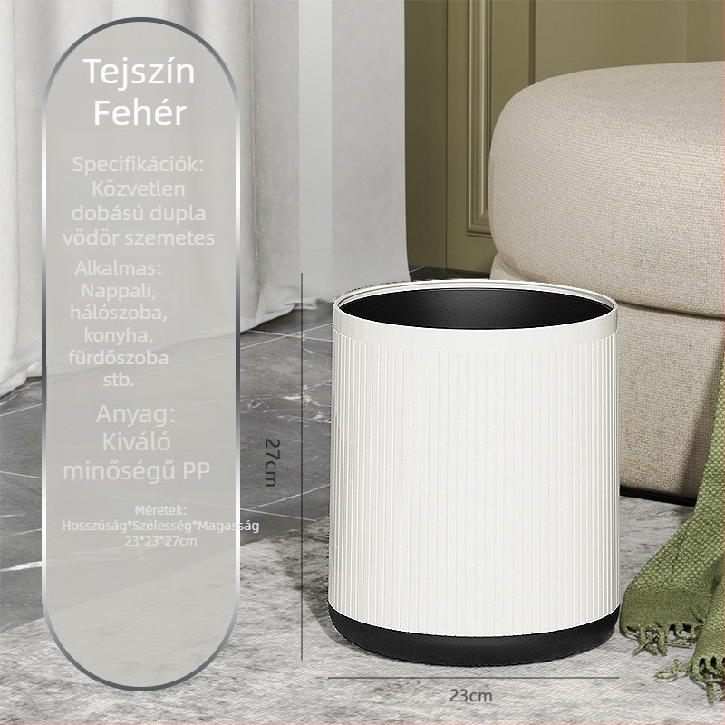 10 literes kerek műanyag szemetes otthoni használatra – nappali, konyha, fürdőszoba