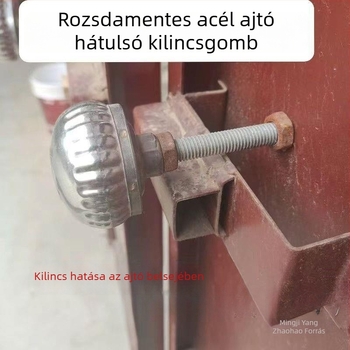 Régi stílusú ajtózár rozsdamentes acélból, gömbölyű fogantyúval