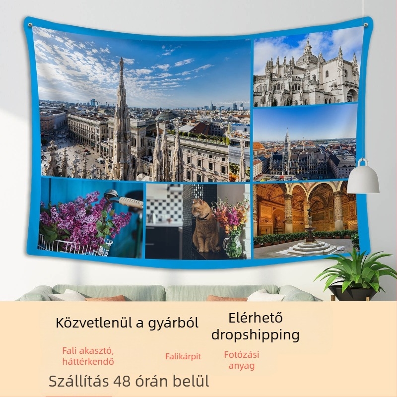 Instagram-stílusú hátteretapéta nappalihoz és hálószobához – téglalap alakú falidísz születésnapra