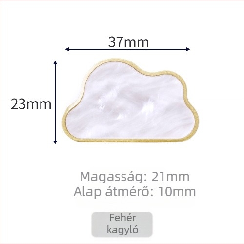 Sárgaréz felhő alakú fogantyú szekrényekhez és fiókokhoz, egy lyukú