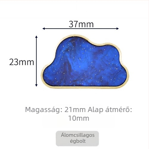 Sárgaréz felhő alakú fogantyú szekrényekhez és fiókokhoz, egy lyukú
