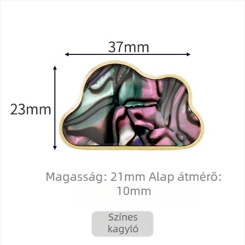 Sárgaréz felhő alakú fogantyú szekrényekhez és fiókokhoz, egy lyukú