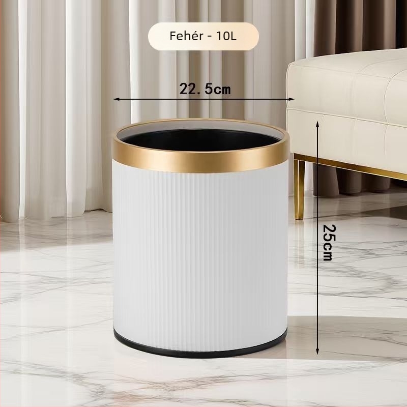 Két rétegű kerek szemetes hotelszobákhoz, nappalihoz és irodához – modern tároló kuka