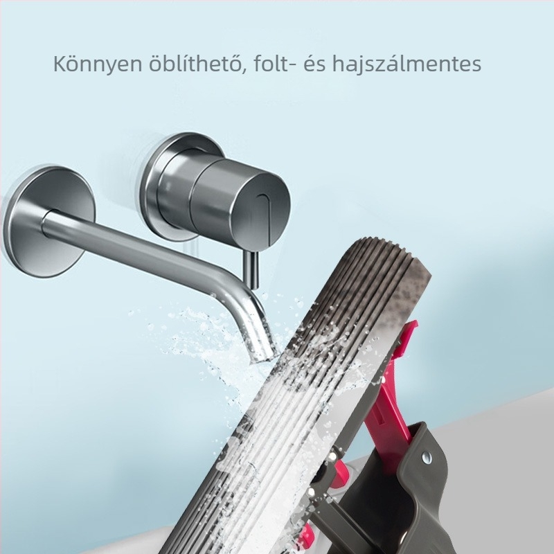 Összecsukható nedvszívó szivacs mop, háztartási használatra – kézi mosás nélkül, tisztítás egy lépésben