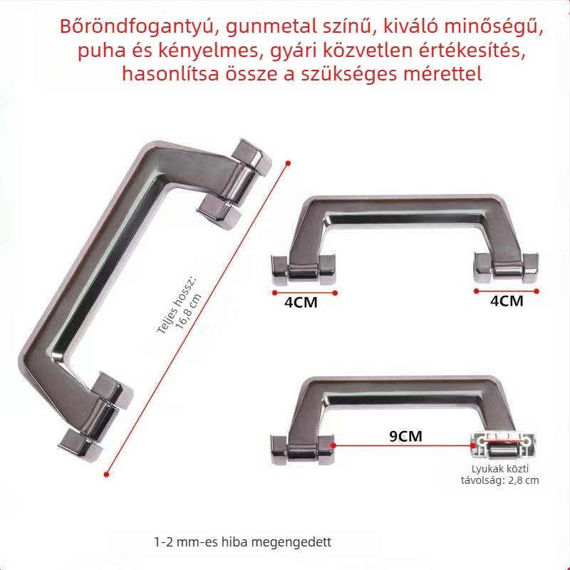 Alumínium keretes poggyászfogantyú – cserélhető fogantyú lassú visszatérési mechanizmussal