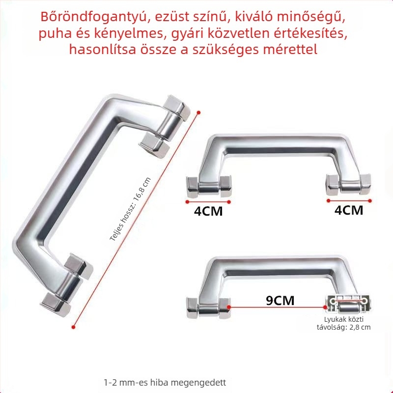 Alumínium keretes poggyászfogantyú – cserélhető fogantyú lassú visszatérési mechanizmussal