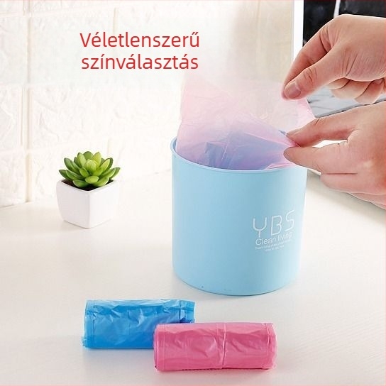 Kreatív asztali szemetes fedéllel, mini cilindrikus kuka otthonra, aranyos papírkosár a nappaliba és a hálószobába