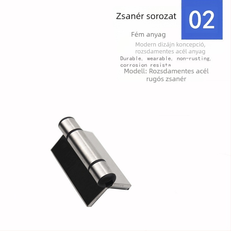 Rozsdamentes acél vécéfülkékhez tartozó hardver-készlet univerzális rugós zsanérokkal közforgalmú mosdókhoz