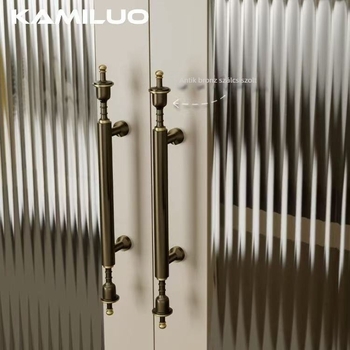 Aranyszínű sárgaréz fogantyú szekrényhez és fiókhoz, minimalist design, új kínai stílus