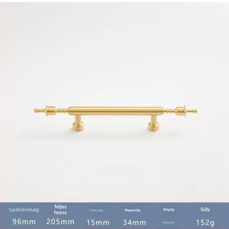 Aranyszínű sárgaréz fogantyú szekrényhez és fiókhoz, minimalist design, új kínai stílus