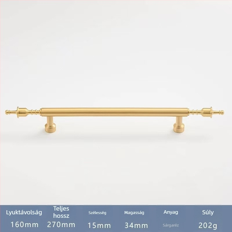 Aranyszínű sárgaréz fogantyú szekrényhez és fiókhoz, minimalist design, új kínai stílus