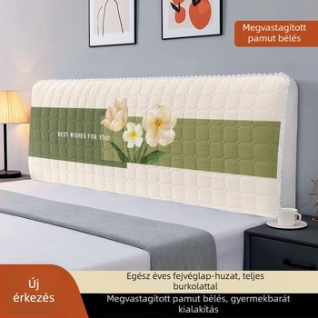 Sűrűn párnázott ágytámla huzat, univerzális méret, európai stílus, teljes porvédő védelem