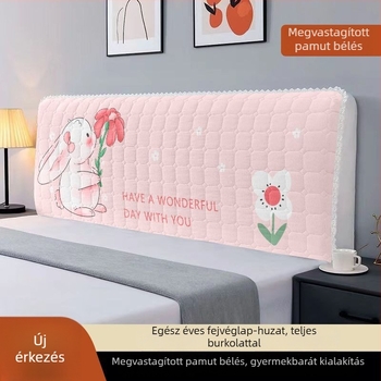 Sűrűn párnázott ágytámla huzat, univerzális méret, európai stílus, teljes porvédő védelem