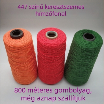 Dream Spinning Keresztszemes fonal No. 25, 800 m, 6 szál, 447 szín, keresztszemes hímzéshez