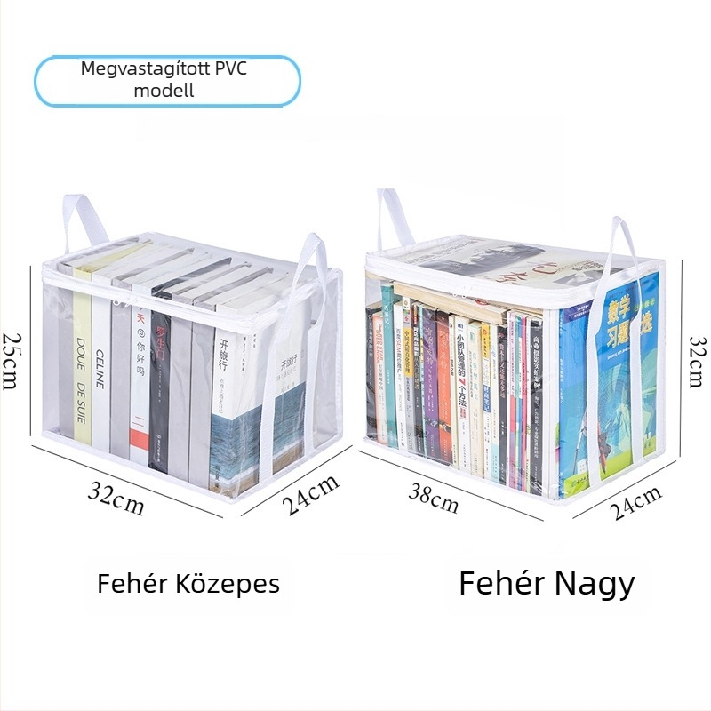 Vízálló és porálló tankönyvtároló táska, nagy kapacitású könyvtároló doboz, többfunkciós, egyszerű kialakítás, osztályteremhez és kollégiumhoz