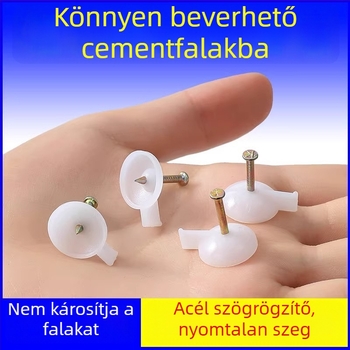 Cement falhoz való acélszeg – keretek, bannerek, függönyök, tapéták és hálók rögzítésére