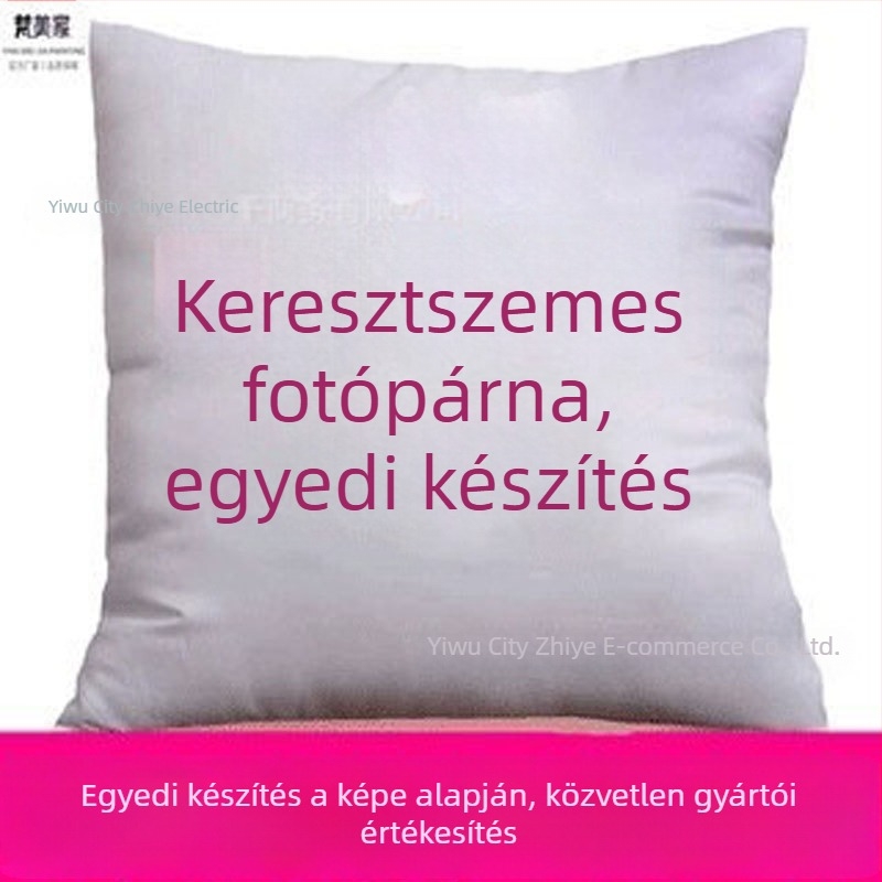 Személyre szabott keresztszemes párnahuzat fényképpel, teljes hímzés, tartalmazza a párnát, DIY gyémántfestés