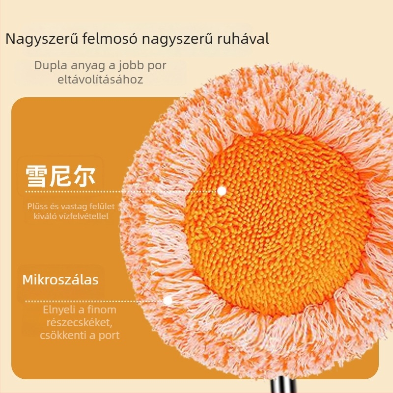 Napraforgó mintás teleszkópos poroló mennyezet és falak tisztítására, penészmentesítés