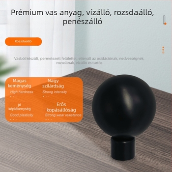 Üreges gömb alakú díszfinial vas függönyrúdhoz – modern minimalist stílusban