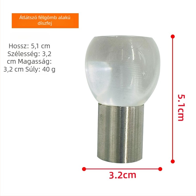 Üreges gömb alakú díszfinial vas függönyrúdhoz – modern minimalist stílusban