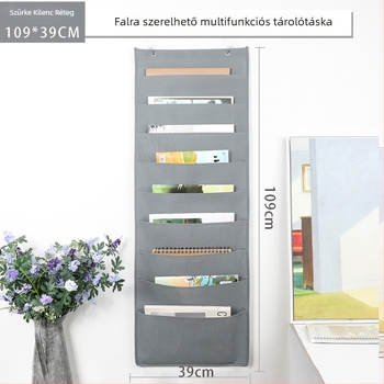 Függő tároló táska könyvek és dokumentumok számára, falra szerelhető rendező a magazinokhoz, nem szövött anyagból
