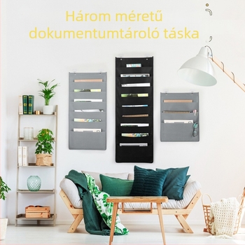 Függő tároló táska könyvek és dokumentumok számára, falra szerelhető rendező a magazinokhoz, nem szövött anyagból