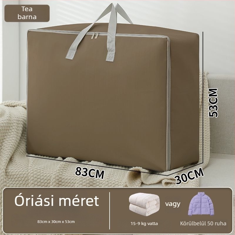 Kollégiumi paplan tároló táska, nagy kapacitású, cipzáras, hordozható