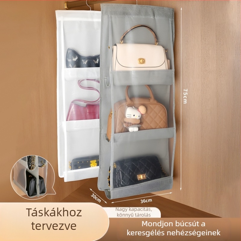 yerbaby Cilinderes függő táska tároló — nem szőtt anyagból, beltéri használatra ajtóhoz vagy ruhásszekrényhez, porvédő