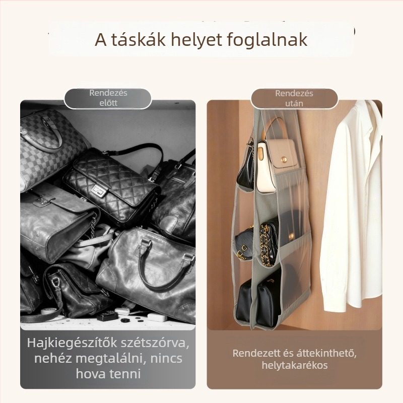 yerbaby Cilinderes függő táska tároló — nem szőtt anyagból, beltéri használatra ajtóhoz vagy ruhásszekrényhez, porvédő