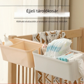 Függő pelenkatároló és tároló kosár bölcsőhöz