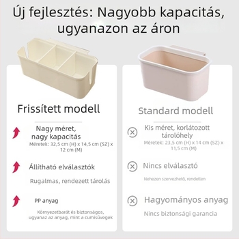 Függő pelenkatároló és tároló kosár bölcsőhöz