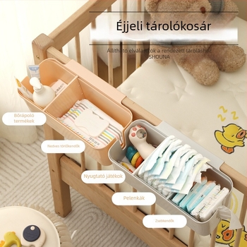 Függő pelenkatároló és tároló kosár bölcsőhöz