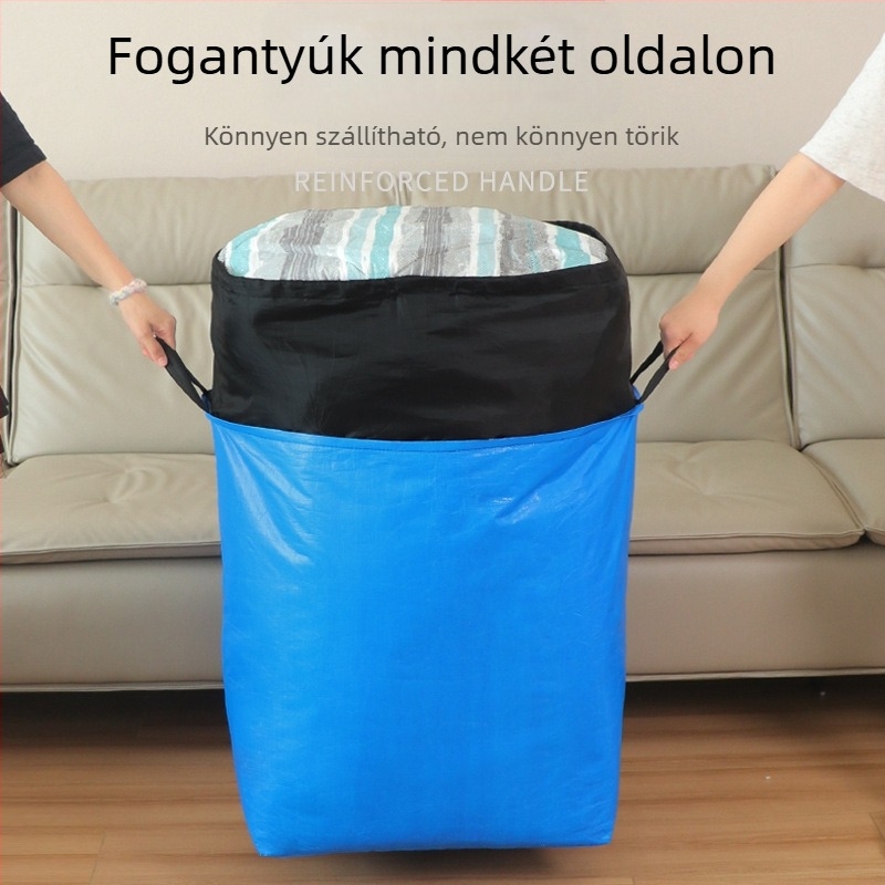 Laminált, vízálló húzószsinóros tasak ruhákhoz és paplanokhoz, nagy méretű, strapabíró szállító és tároló táska