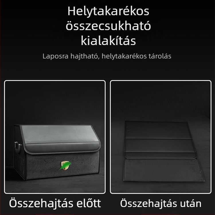 Összecsukható autótartó rendező doboz, tároló doboz, vízálló, szigetelt, fogantyúval