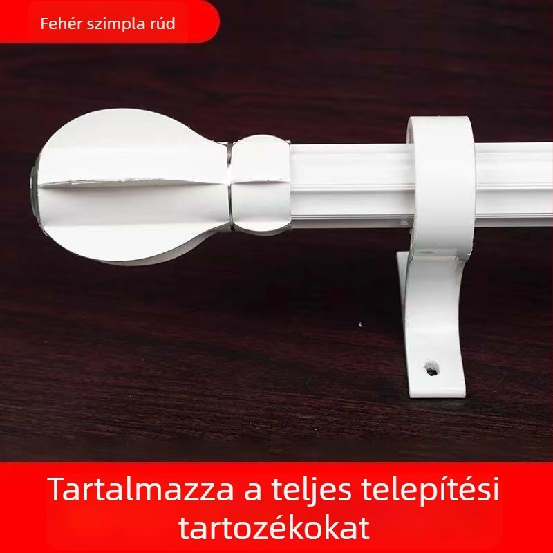 Alumínium ötvözetű római függönyrúd készlet – teljes készlet sín-tartóval, dupla rúd, osztott rúd