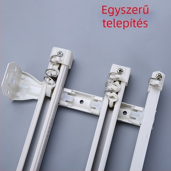 Háromfalas függöny sínhez tartozó szerelő készlet automata csattal, hordozható beépítő kiegészítő